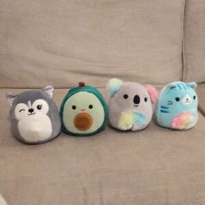 Squishmallows Gray Teal and White Small Plush Toy Animals